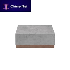 Contemporary coffee table CRETEwoodenfabricrectangular