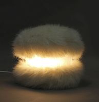 Table lamp POLUXfaux furoriginal designcorded