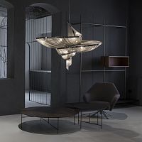 Contemporary chandelier EPOQUE metalcommercialsculptural