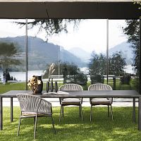 Contemporary table PLEIN AIR 005porcelain stonewarealuminum baserectangular