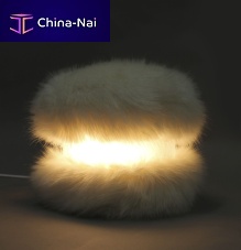 Table lamp POLUXfaux furoriginal designcorded