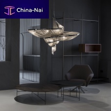 Contemporary chandelier EPOQUE metalcommercialsculptural