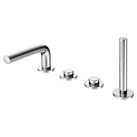 Double-handle bathtub mixer tap 51530 deck mountedchromed metalbathroom