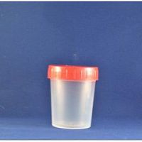 Urine sample container 75with screw cap