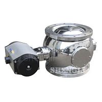 Powder rotary valve round-flangeelectrically-actuatedpneumatically-actuated