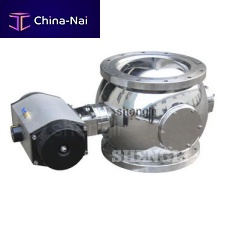 Powder rotary valve round-flangeelectrically-actuatedpneumatically-actuated