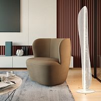 Contemporary light column BIANCAmetalacrylicLED