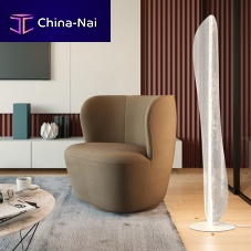 Contemporary light column BIANCAmetalacrylicLED