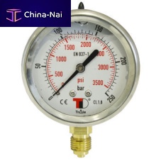 Dial pressure gauge MFI6304 seriesthreadedvertical-mountstainless steel