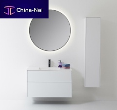 Wall-hung washbasin cabinet VidaMDFSolid Surfacecontemporary