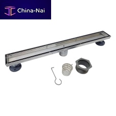 Stainless steel linear shower drain TILE-IN