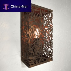 COR-TEN® steel lantern OLIVE perforated sheet metaloutdoorindoor