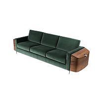 Contemporary sofa SADDLEBAGSfabricleathergreen