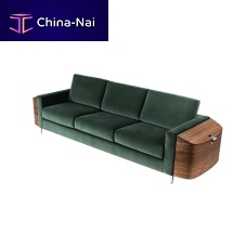 Contemporary sofa SADDLEBAGSfabricleathergreen