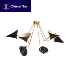 Contemporary chandelier DINObrass6 light2 tier