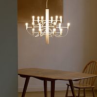 Contemporary chandelier 2097/18brassironsteel