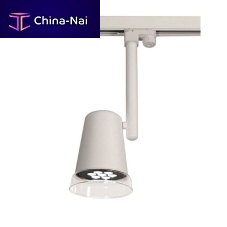 LED track light MONOCLEroundmetalglass