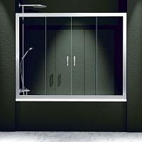 Sliding bath screen 254fixedtempered glass4 panels