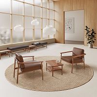 Contemporary coffee table WUDIwoodenmetal basewooden base