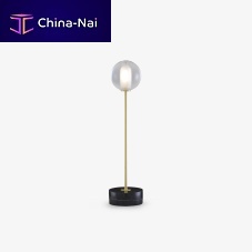 Table lamp Calot chrome steelmarblecontemporary