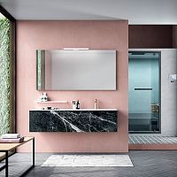 Wall-hung washbasin cabinet COMP. ECL 01marblecontemporarywith door