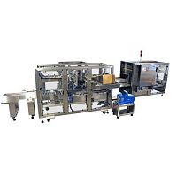 Bottom-loading tray packer sleeve wrapping machine TR CPT Seriesautomaticcontinuous-motionservo-driven