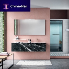 Wall-hung washbasin cabinet COMP. ECL 01marblecontemporarywith door