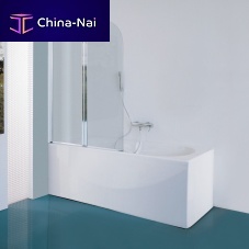 Folding bath screen B1696left handtempered glass2 panels