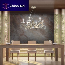 Traditional chandelier SOFIA glassmetal6 light
