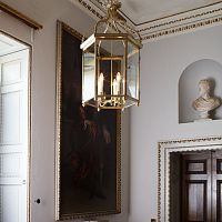 Contemporary lantern REGENCY HALLglassLEDoutdoor