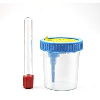 Urine sample container vacuumwith cap