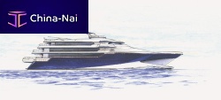 High-speed mega-yacht Wavepiercer Gigaraised pilothousecomposite