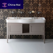Double washbasin cabinet ORTONAfree-standingMDFbeech