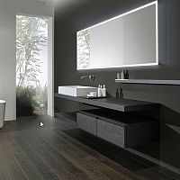 Wall-hung washbasin cabinet 06A-BO18woodencontemporarywith drawers