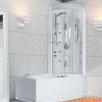 Rectangular bathtub-shower combination JAVA COMBIcornerbuilt-inwalk-in