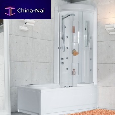Rectangular bathtub-shower combination JAVA COMBIcornerbuilt-inwalk-in