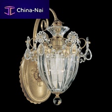 Traditional wall light BAGATELLE outdoorSwarovski® crystalfluorescent