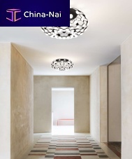 Contemporary ceiling light Meshsculpturalsteelpolycarbonate