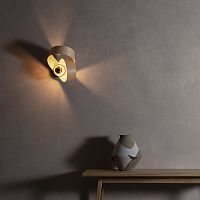 Contemporary wall light VERSO indooroakwalnut