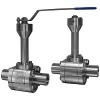 Cryogenic valve floating ballleverdouble block-and-bleed