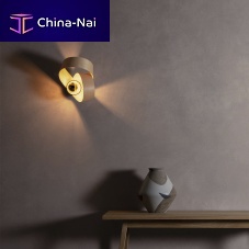 Contemporary wall light VERSO indooroakwalnut