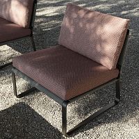 Contemporary armchair PHOENIXfabricpainted aluminumrope