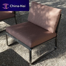 Contemporary armchair PHOENIXfabricpainted aluminumrope