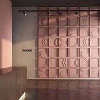 Acoustic wall panel StrataPETrectangular3D
