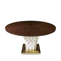 Contemporary table Spiritwoodenleather basefabric base