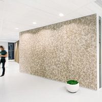 Interior decorative panel SKELETTBLATTLAnatural fiberHPLtextured