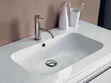 Integrated washbasin SHADEceramichigh-gloss1-hole