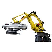 Robotic case packer-unpacker LEOautomaticfor PET bottlesfor glass bottles
