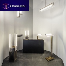 Floor-standing lamp TAC TILEmetalglasscontemporary
