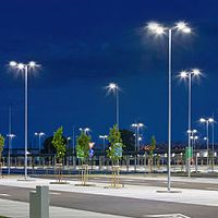 Urban lamp post 3F MANTAcontemporarystainless steelwith tempered glass diffuser